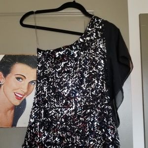 Black sequined blouse